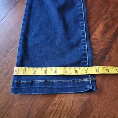 INC Denim Skinny Leg Regular Fit Women Size 6P Stretch Low Rise Dark Wash Jeans - Thumbnail 6