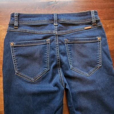 INC Denim Skinny Leg Regular Fit Women Size 6P Stretch Low Rise Dark Wash Jeans - Thumbnail 15
