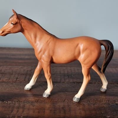 Napcoware Bay Horse Figurine Vintage Porcellain 4.5" x 6.5" - Thumbnail 2
