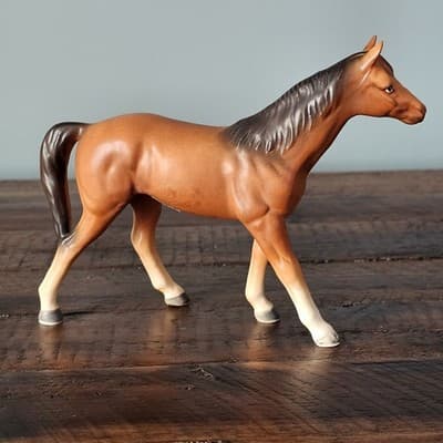 Napcoware Bay Horse Figurine Vintage Porcellain 4.5" x 6.5" - Thumbnail 4