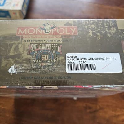 NASCAR 50th Anniversary Limited Collector's Edition Monopoly Game 1948 -1998 NIB - Thumbnail 5