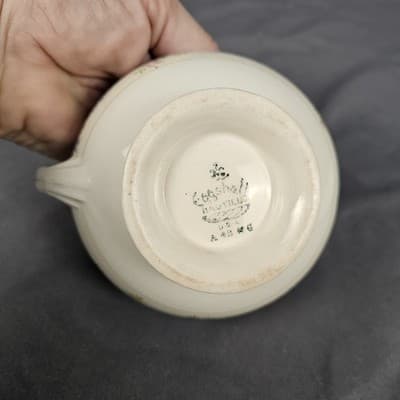 Homer Laughlin Eggshell Georgian Gravy Boat with Plate Vintage USA - Thumbnail 11