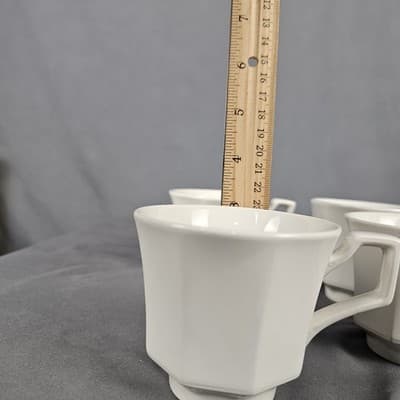 Johnson Brothers Heritage White Tea Coffee Cup Set of 4 Octagon Vintage England - Thumbnail 8