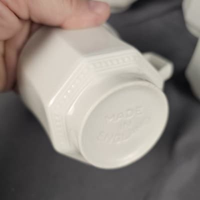 Johnson Brothers Heritage White Tea Coffee Cup Set of 4 Octagon Vintage England - Thumbnail 6
