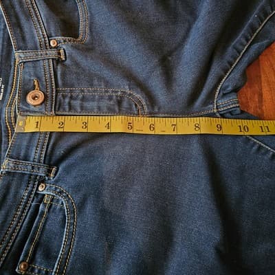 INC Denim Skinny Leg Regular Fit Women Size 6P Stretch Low Rise Dark Wash Jeans - Thumbnail 7