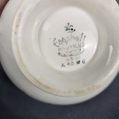 Homer Laughlin Eggshell Georgian Gravy Boat with Plate Vintage USA - Thumbnail 12
