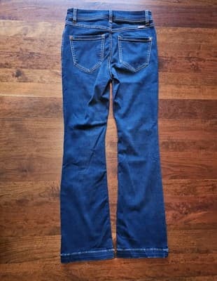INC Denim Skinny Leg Regular Fit Women Size 6P Stretch Low Rise Dark Wash Jeans - Thumbnail 3