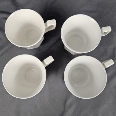 Johnson Brothers Heritage White Tea Coffee Cup Set of 4 Octagon Vintage England - Thumbnail 3