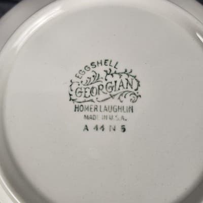 Homer Laughlin Eggshell Georgian Serving Bowl Vintage USA A44N5 8.5" - Thumbnail 5