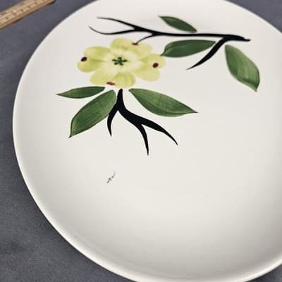 Joni Dixie Dogwood Blossom Serving Platter Vintage MCM USA 11.5" x 8.75" - Thumbnail 5