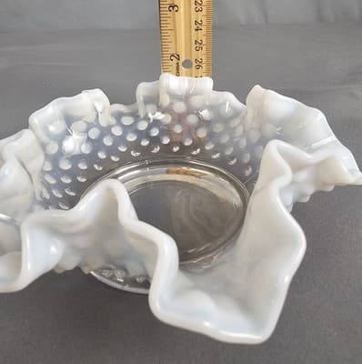 Vintage Fenton French Opalescent Hobnail Ruffled Candy Dish - Thumbnail 9