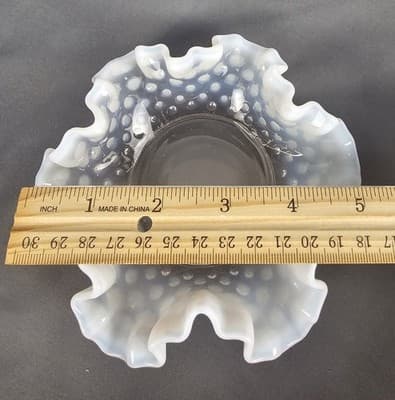 Vintage Fenton French Opalescent Hobnail Ruffled Candy Dish - Thumbnail 8
