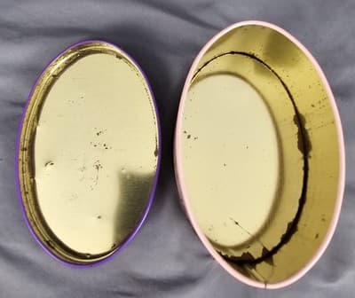 Vintage Harpers Soap Tin- Made In England Purple Oval - Thumbnail 6