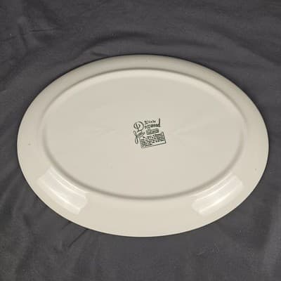 Joni Dixie Dogwood Blossom Serving Platter Vintage MCM USA 11.5" x 8.75" - Thumbnail 6