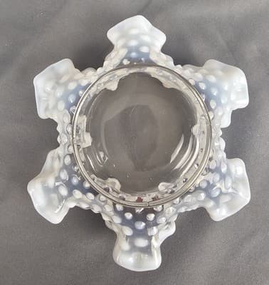 Vintage Fenton French Opalescent Hobnail Ruffled Candy Dish - Thumbnail 6