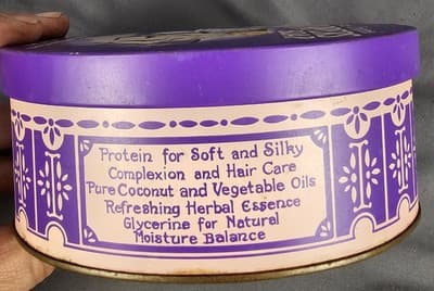 Vintage Harpers Soap Tin- Made In England Purple Oval - Thumbnail 3