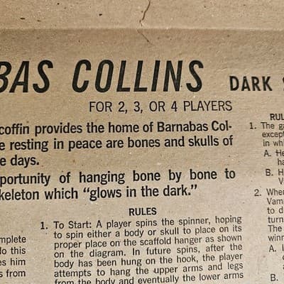 1969 Barnabas Collins Dark Shadows Game Milton Bradley Vintage 4003 - Thumbnail 8