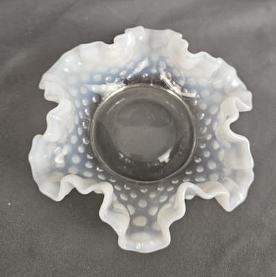 Vintage Fenton French Opalescent Hobnail Ruffled Candy Dish - Thumbnail 2