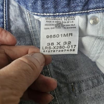 Wrangler Mens 38x32 Regular Straight Leg Jeans Blue Denim Cowboy 100% Cotton - Thumbnail 12