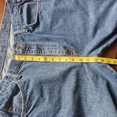 Wrangler Mens 38x32 Regular Straight Leg Jeans Blue Denim Cowboy 100% Cotton - Thumbnail 8