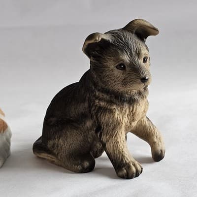 Vintage Homco Assorted Dog Puppy Figurines 8828 Set of 2 Shepherd Spaniel - Thumbnail 5