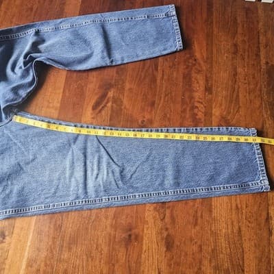 Wrangler Mens 38x32 Regular Straight Leg Jeans Blue Denim Cowboy 100% Cotton - Thumbnail 5