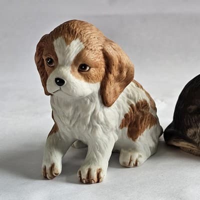 Vintage Homco Assorted Dog Puppy Figurines 8828 Set of 2 Shepherd Spaniel - Thumbnail 7