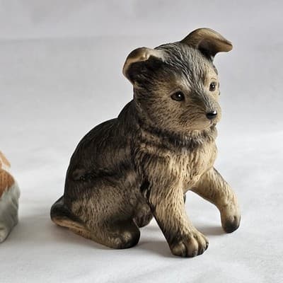 Vintage Homco Assorted Dog Puppy Figurines 8828 Set of 2 Shepherd Spaniel - Thumbnail 6
