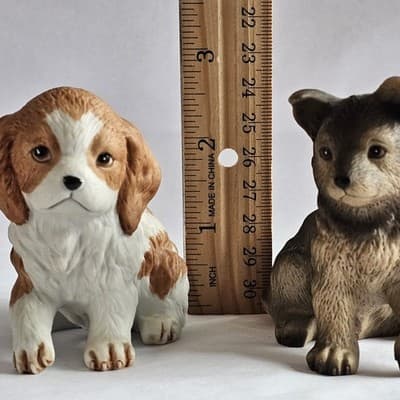 Vintage Homco Assorted Dog Puppy Figurines 8828 Set of 2 Shepherd Spaniel - Thumbnail 9