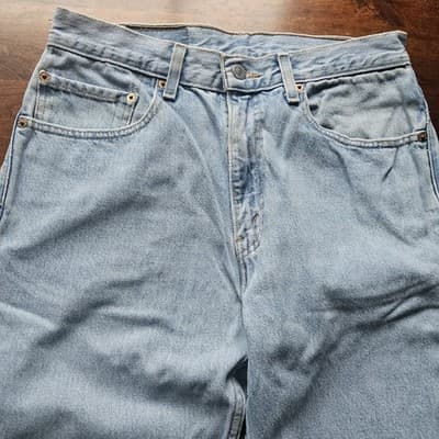 Levi's 505 Men's Cotton Jeans - Light Stonewash W32 L34 Blue - Thumbnail 2