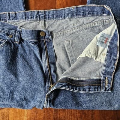 Wrangler Mens 38x32 Regular Straight Leg Jeans Blue Denim Cowboy 100% Cotton - Thumbnail 11