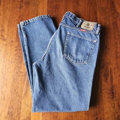 Wrangler Mens 38x32 Regular Straight Leg Jeans Blue Denim Cowboy 100% Cotton - Thumbnail 14