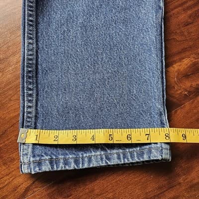 Wrangler Mens 38x32 Regular Straight Leg Jeans Blue Denim Cowboy 100% Cotton - Thumbnail 6