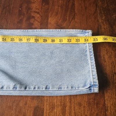 Levi's 505 Men's Cotton Jeans - Light Stonewash W32 L34 Blue - Thumbnail 7