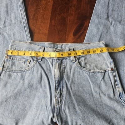 Levi's 505 Men's Cotton Jeans - Light Stonewash W32 L34 Blue - Thumbnail 10