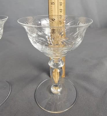 Hawk's Beverly Stemware Port, Nick & Nora, Coupe Blown Glass USA Set of 2 - Thumbnail 10