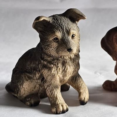 Vintage Homco Assorted Dog Puppy Figurines 8828 Set of 2 Shepherd Dachshund - Thumbnail 5