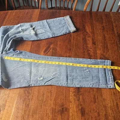 Cabi Jeans Womens 8 Blue Skinny Distressed Stretch Denim Medium Wash Style 5884 - Thumbnail 6