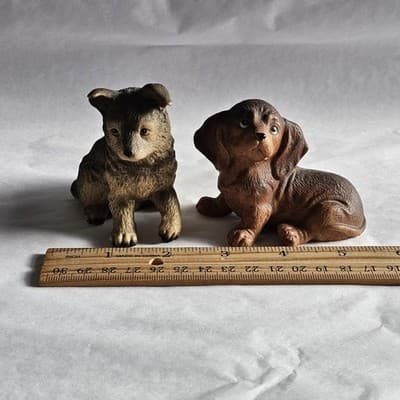 Vintage Homco Assorted Dog Puppy Figurines 8828 Set of 2 Shepherd Dachshund - Thumbnail 11