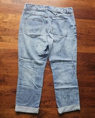 Cabi Jeans Womens 8 Blue Skinny Distressed Stretch Denim Medium Wash Style 5884 - Thumbnail 2