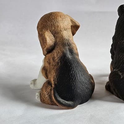 Vintage Homco Assorted Dog Puppy Figurines 8828 Set of 3 Collie Shepherd Beagle - Thumbnail 6
