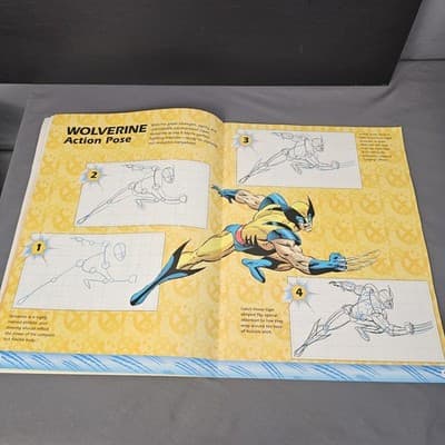 How To Draw X-MEN 1997 Walter Foster Marvel Comics Vintage Grid Sheets - Thumbnail 4
