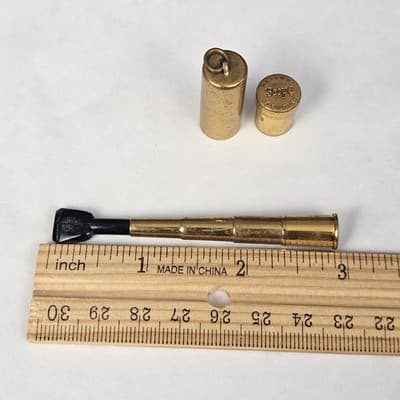 Vintage Scope Telescoping Cigarette Holder With Brass Case Mid Century - Thumbnail 5