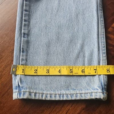 Levi's 505 Men's Cotton Jeans - Light Stonewash W32 L34 Blue - Thumbnail 8