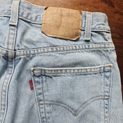 Levi's 505 Men's Cotton Jeans - Light Stonewash W32 L34 Blue - Thumbnail 5