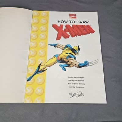 How To Draw X-MEN 1997 Walter Foster Marvel Comics Vintage Grid Sheets - Thumbnail 2