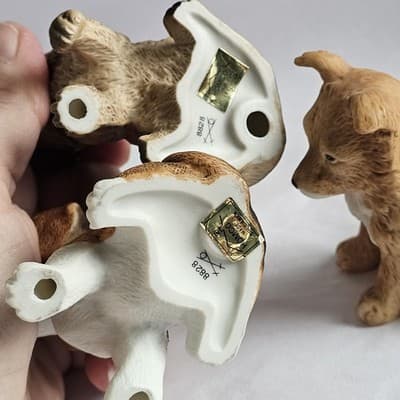 Vintage Homco Assorted Dog Puppy Figurines 8828 Set of 3 Collie Shepherd Beagle - Thumbnail 11