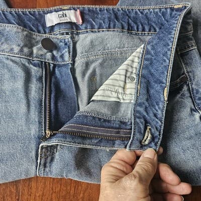 Cabi Jeans Womens 8 Blue Skinny Distressed Stretch Denim Medium Wash Style 5884 - Thumbnail 12