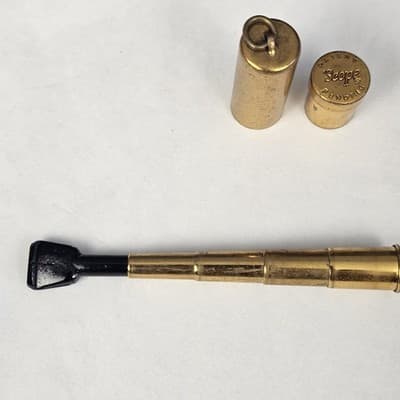 Vintage Scope Telescoping Cigarette Holder With Brass Case Mid Century - Thumbnail 4