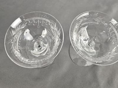 Hawk's Beverly Stemware Port, Nick & Nora, Coupe Blown Glass USA Set of 2 - Thumbnail 5